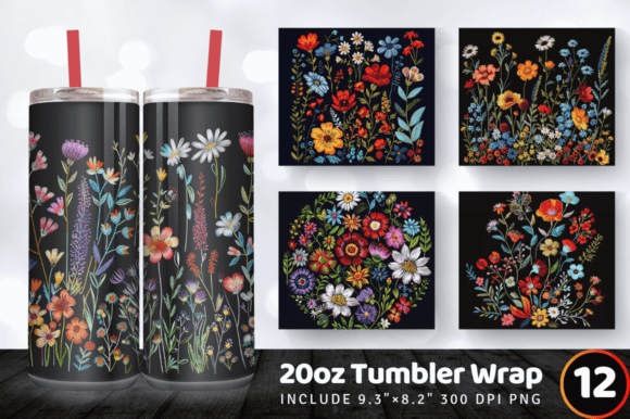 Boho Wildflowers Embroidery Tumbler Wrap Review