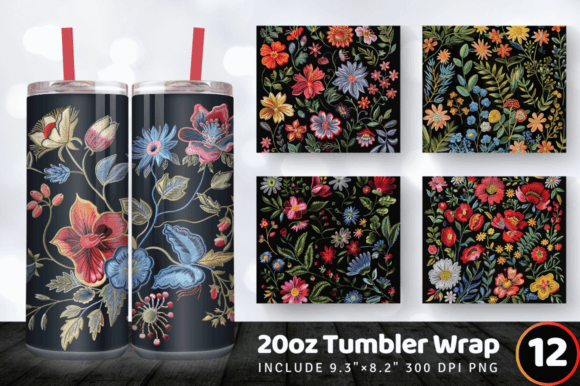 Botanical Embroidery Floral Tumbler Wrap Review