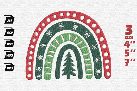 Colorful Christmas Joy Rainbow Embroidery Review