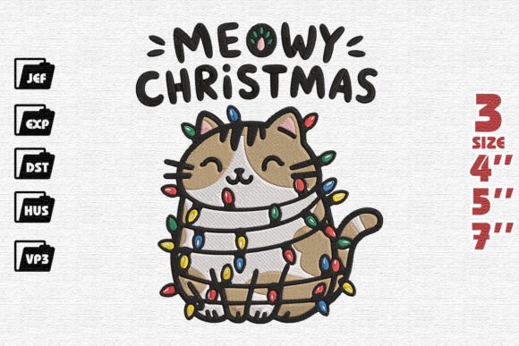 Cute Cat Christmas Embroidery Review