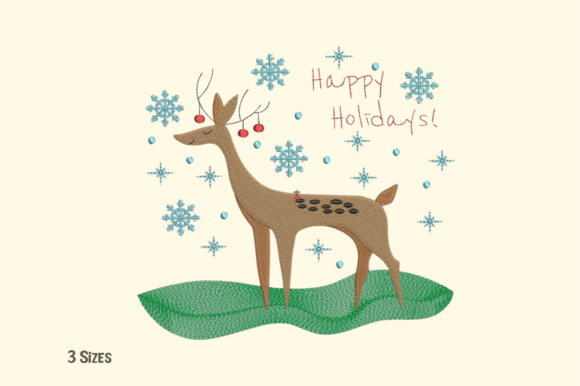 Festive Deer Happy Holidays Embroidery Review