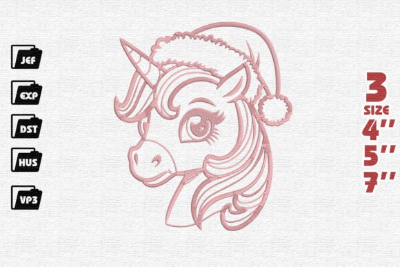 Festive Santa’s Unicorn Embroidery Review