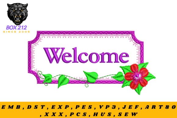 Floral Frame with Welcome Embroidery Review
