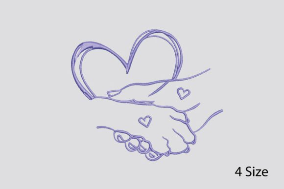 Paw Hand, Paw Love Embroidery Design