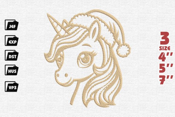 Santa's Unicorn with Hat Embroidery Review