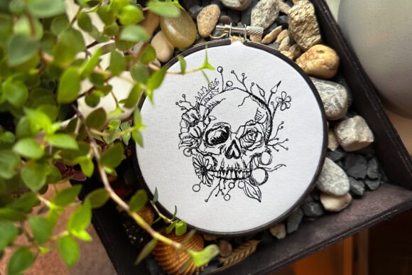 Skull in Flowers Embroidery Review