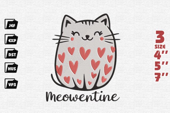 Sweet Cat Valentine Embroidery Review