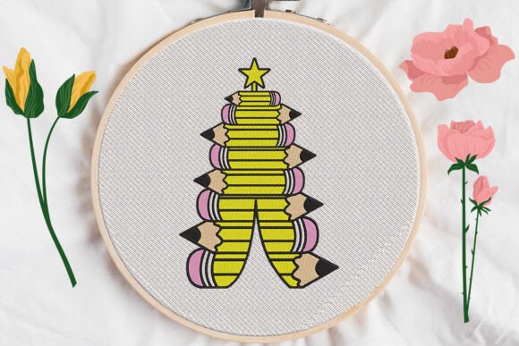 Teacher Pencil Embroidery Review